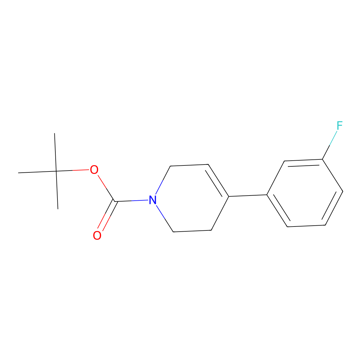 4-(3-Fluorophenyl)-3,6-dihydro-1(2h)-pyridinecarboxylic acid 1,1-dimethylethyl ester molecular structure, CAS 358722-19-7