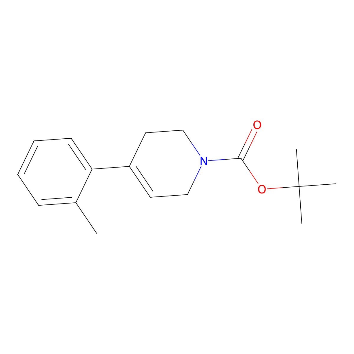 Tert-butyl 5,6-dihydro-4-o-tolylpyridine-1(2h)-carboxylate molecular structure, CAS 358722-21-1