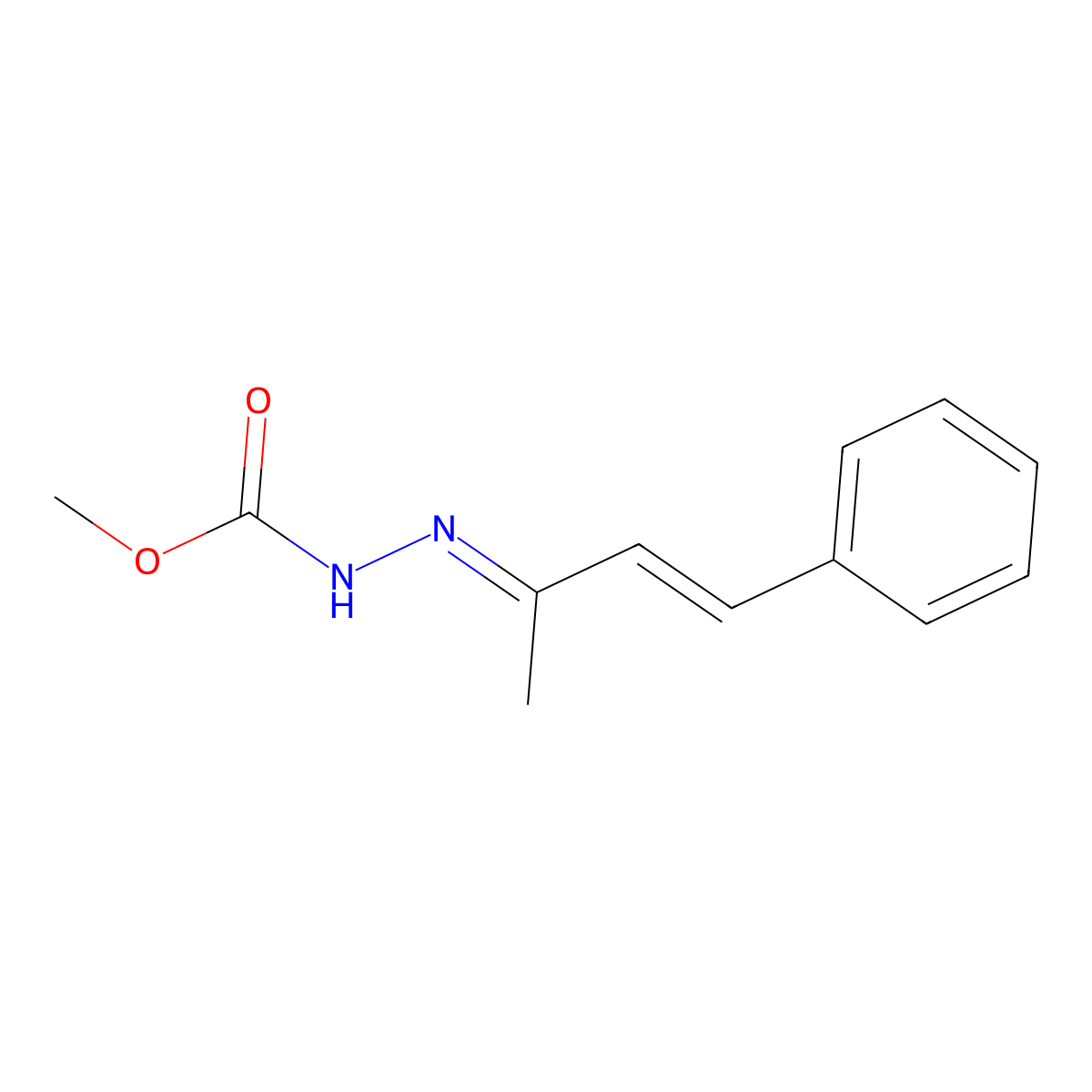 Methyl 2-(1-methyl-3-phenyl-2-propenylidene)-1-hydrazinecarboxylate molecular structure, CAS 358723-68-9