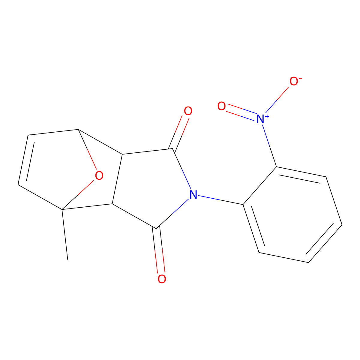 4-methyl-2-(2-nitrophenyl)-3a,4,7,7a-tetrahydro-1H-4,7-epoxyisoindole-1,3(2H)-dione molecular structure, CAS 358731-30-3