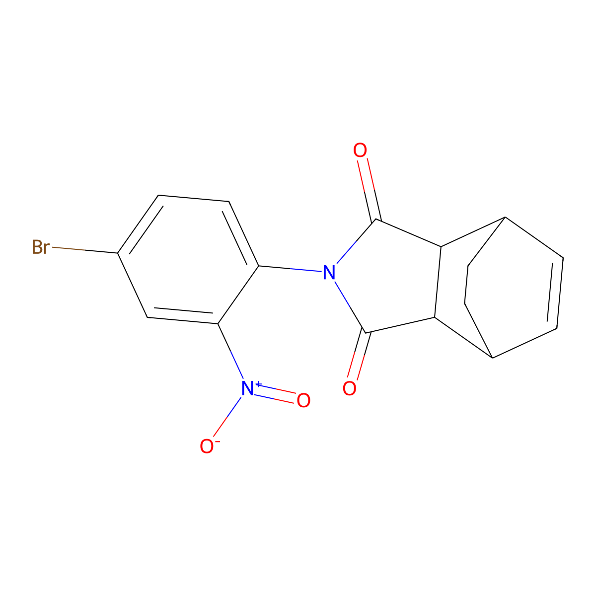 2-(4-bromo-2-nitrophenyl)-3a,4,7,7a-tetrahydro-1H-4,7-ethanoisoindole-1,3(2H)-dione molecular structure, CAS 358731-43-8