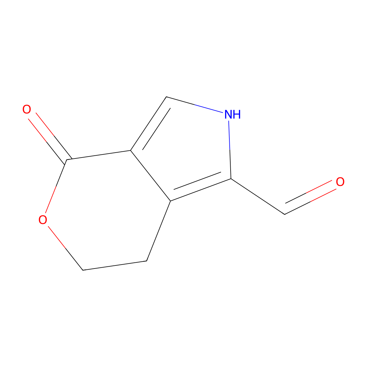 4-Oxo-2,4,6,7-tetrahydropyrano[3,4-C]pyrrole-1-carbaldehyde molecular structure, CAS 358732-52-2
