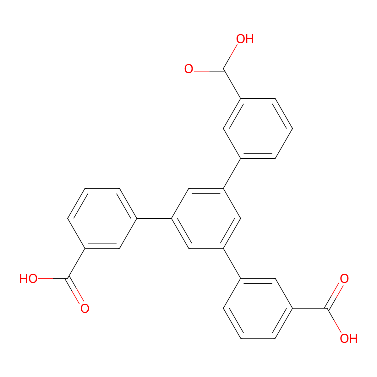 1,3,5-Tri(3-carboxyphenyl)benzene molecular structure, CAS 358733-02-5