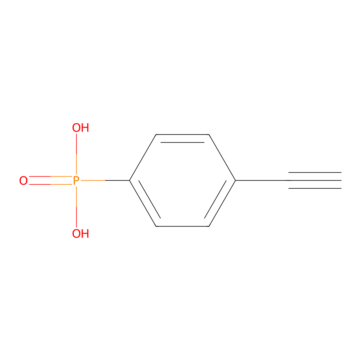 (4-Ethynylphenyl)phosphonic acid molecular structure, CAS 358739-94-3