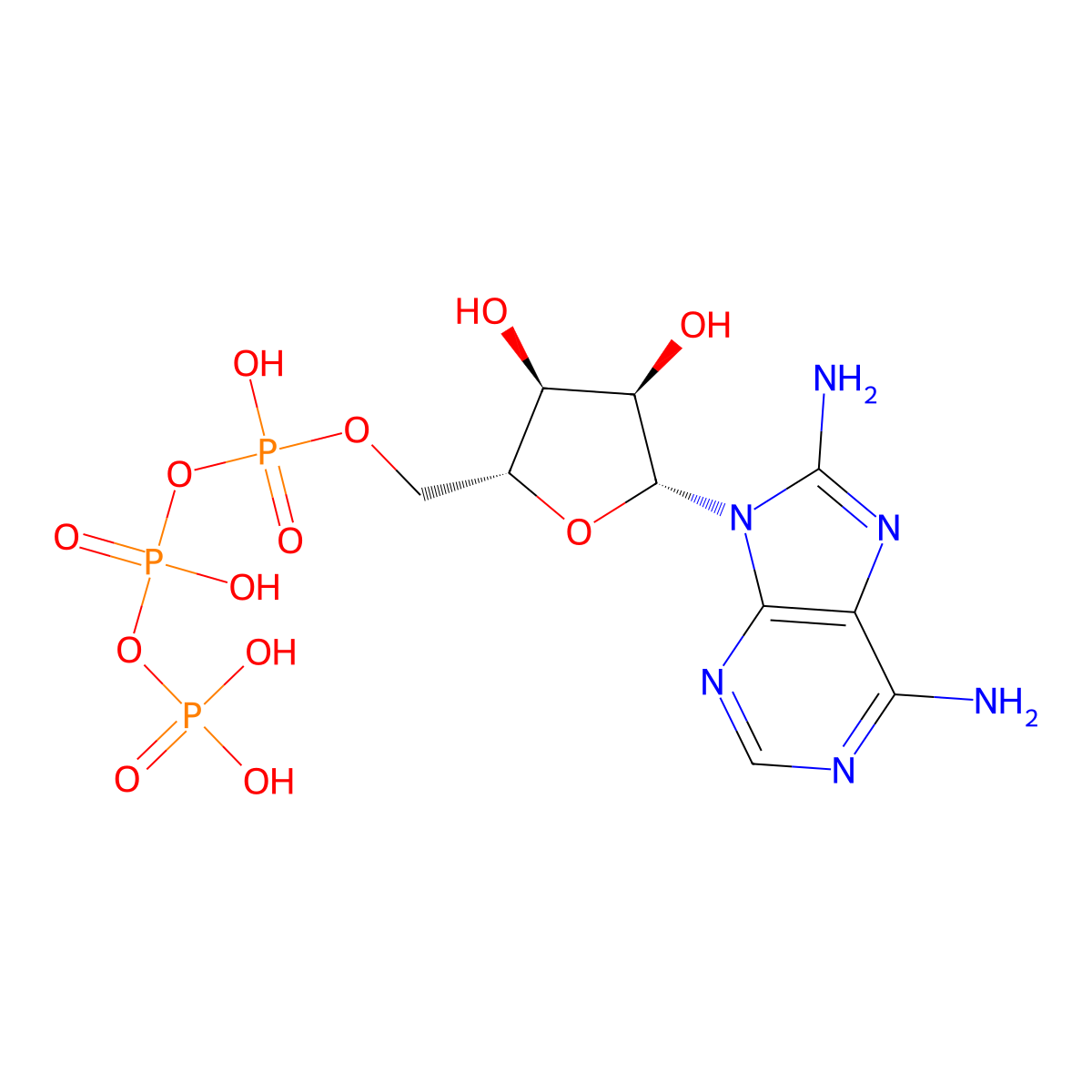 8-NH2-ATP molecular structure, CAS 35874-49-8