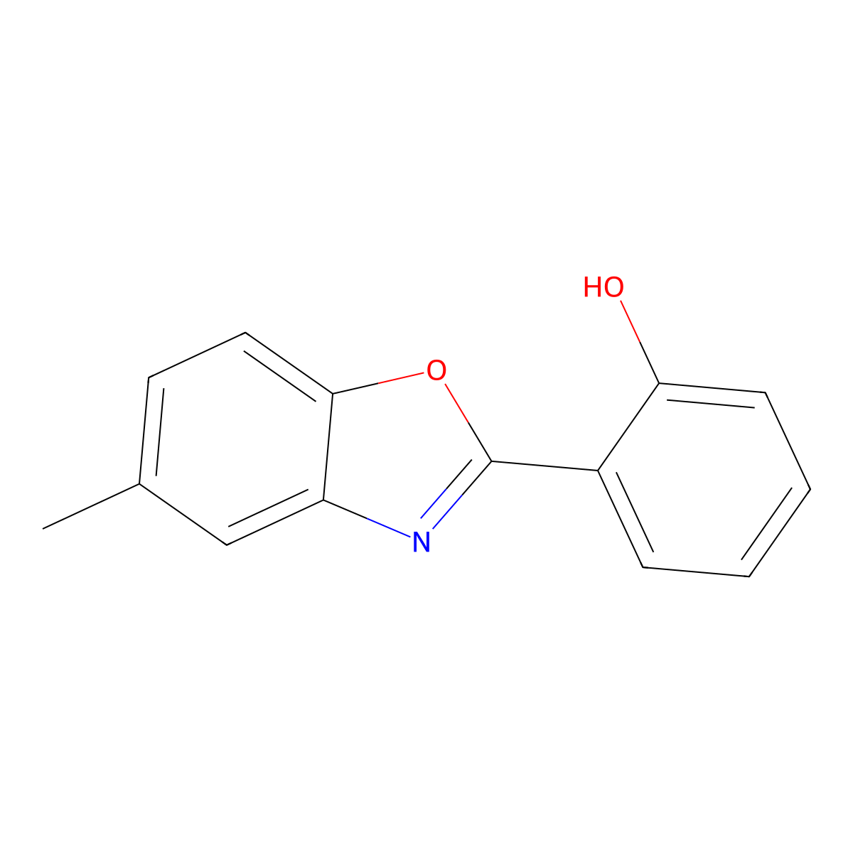 2-(5-Methyl-1,3-benzoxazol-2-YL)phenol molecular structure, CAS 35875-76-4