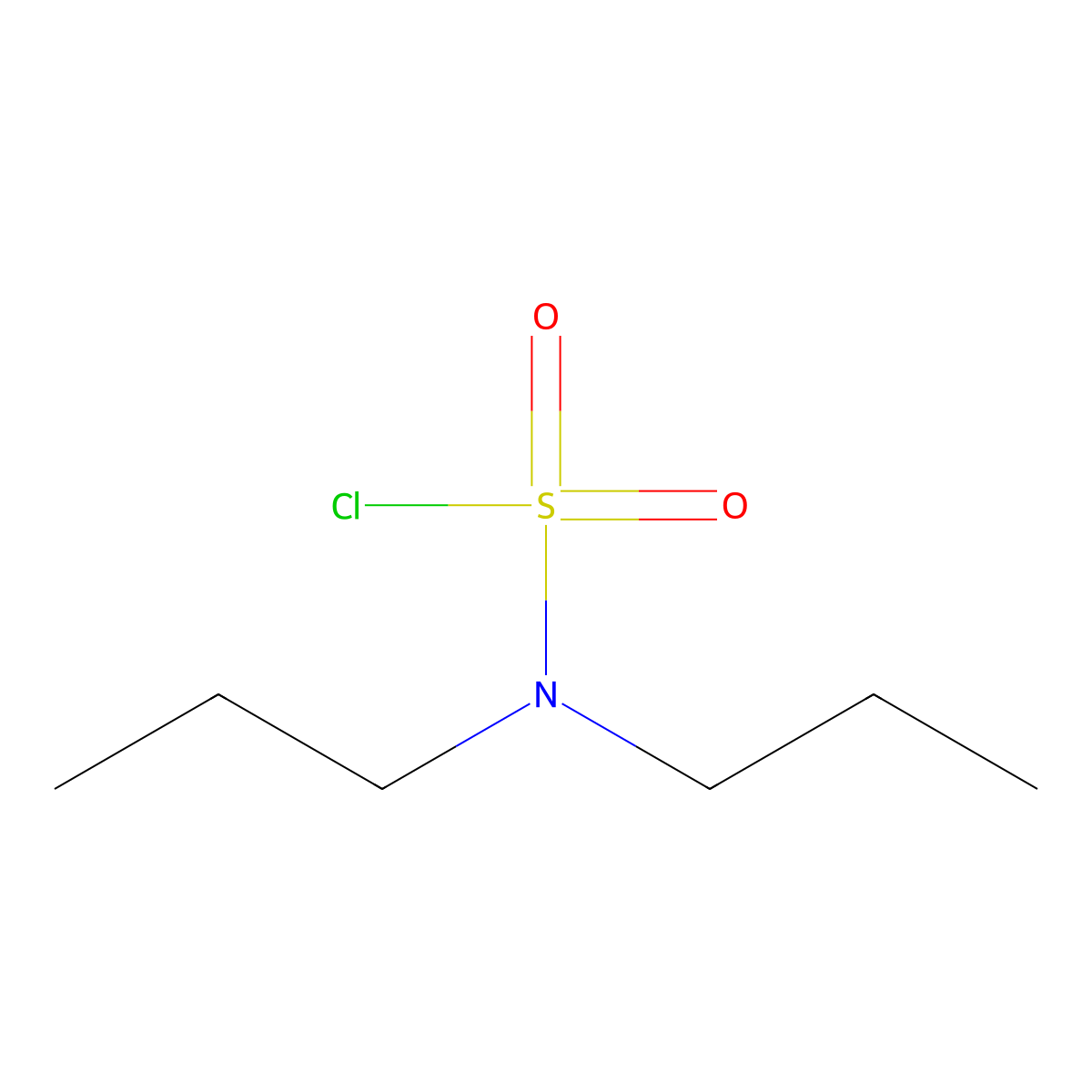 N,N-dipropylsulfamoyl chloride molecular structure, CAS 35877-27-1