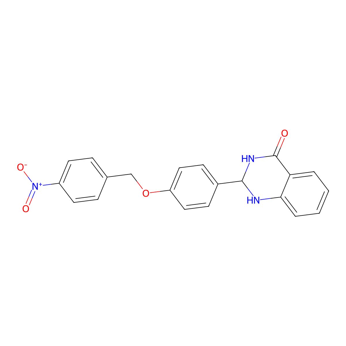 2-{4-[(4-Nitrophenyl)methoxy]phenyl}-1,2,3,4-tetrahydroquinazolin-4-one molecular structure, CAS 358775-08-3