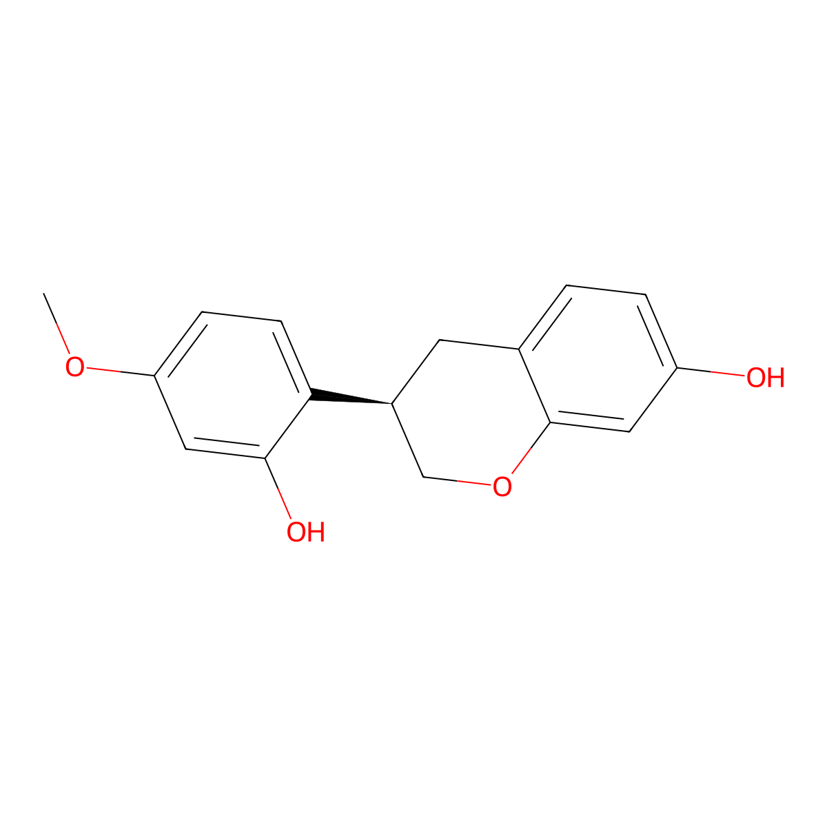Vestitol, (-)- molecular structure, CAS 35878-41-2