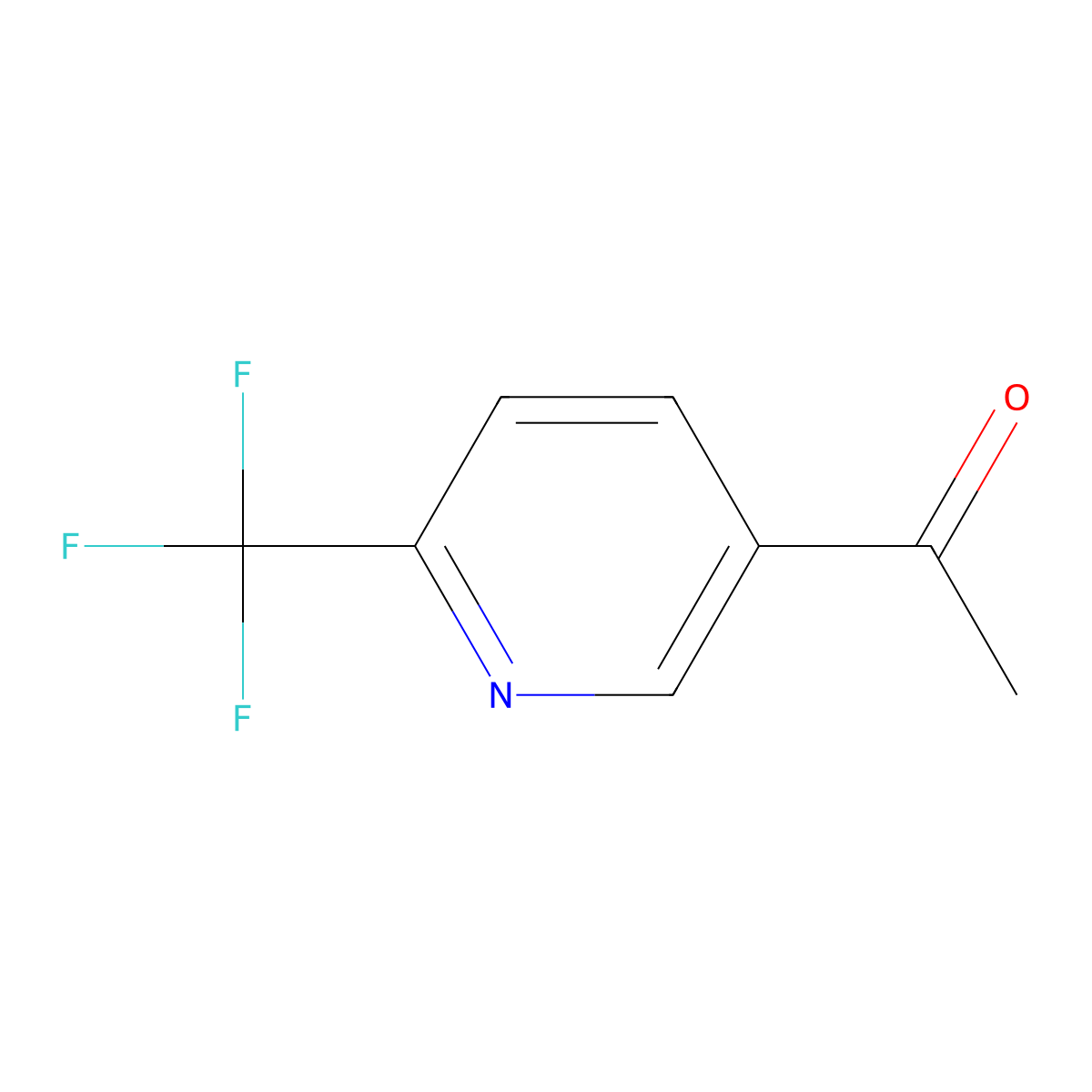 1-[6-(Trifluoromethyl)pyridin-3-yl]ethan-1-one molecular structure, CAS 358780-14-0