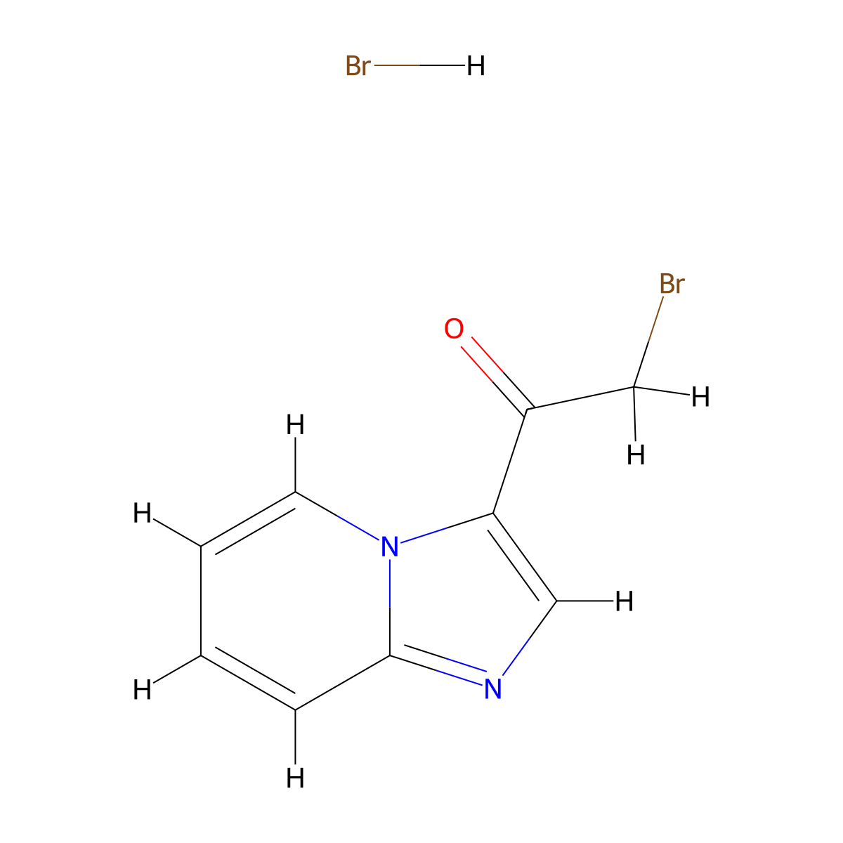 2-Bromo-1-(imidazo(1,2-a)pyridin-3-yl)ethan-1-one hydrobromide molecular structure, CAS 358780-20-8
