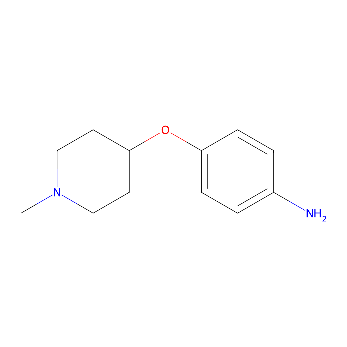 4-[(1-Methylpiperidin-4-yl)oxy]aniline molecular structure, CAS 358789-72-7