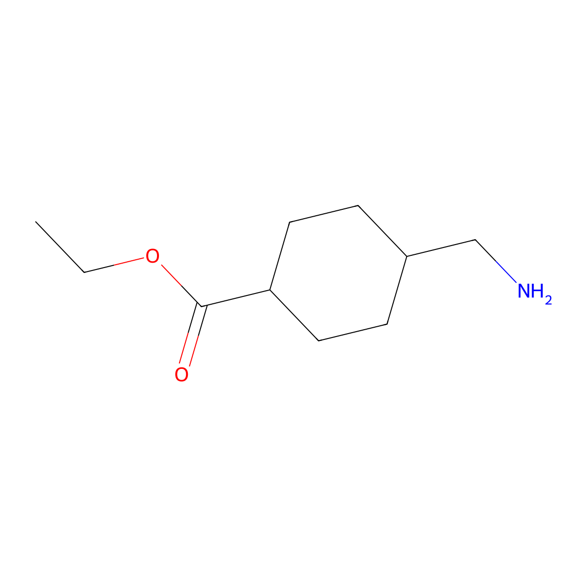 Ethyl 4-(aminomethyl)cyclohexane-1-carboxylate molecular structure, CAS 35879-53-9