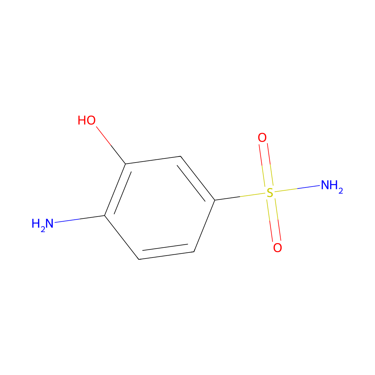 2-Aminophenol-5-sulfonamide molecular structure, CAS 3588-76-9