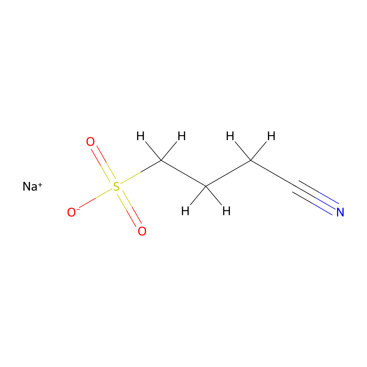 Sodium 3-Cyanopropane-1-sulfonate molecular structure, CAS 35880-67-2