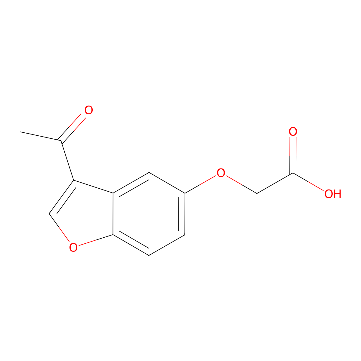 Benzofuran, 3-acetyl-5-(hydroperoxyacetyl)- molecular structure, CAS 35882-03-2