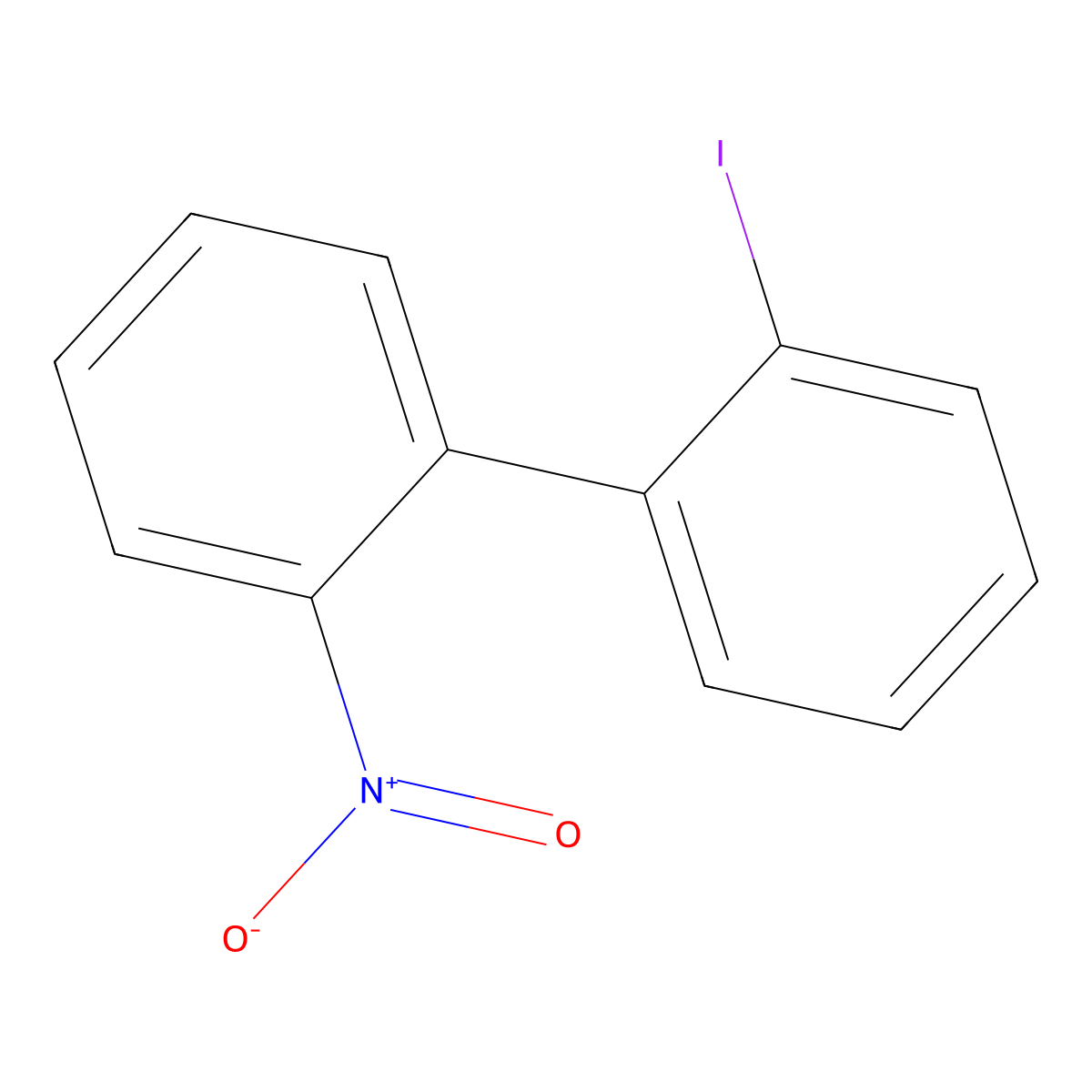 1,1'-Biphenyl, 2-iodo-2'-nitro- molecular structure, CAS 35882-95-2