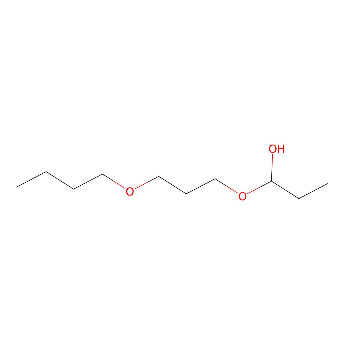 Propanol, 1(or 2)-(2-butoxymethylethoxy)- molecular structure, CAS 35884-42-5