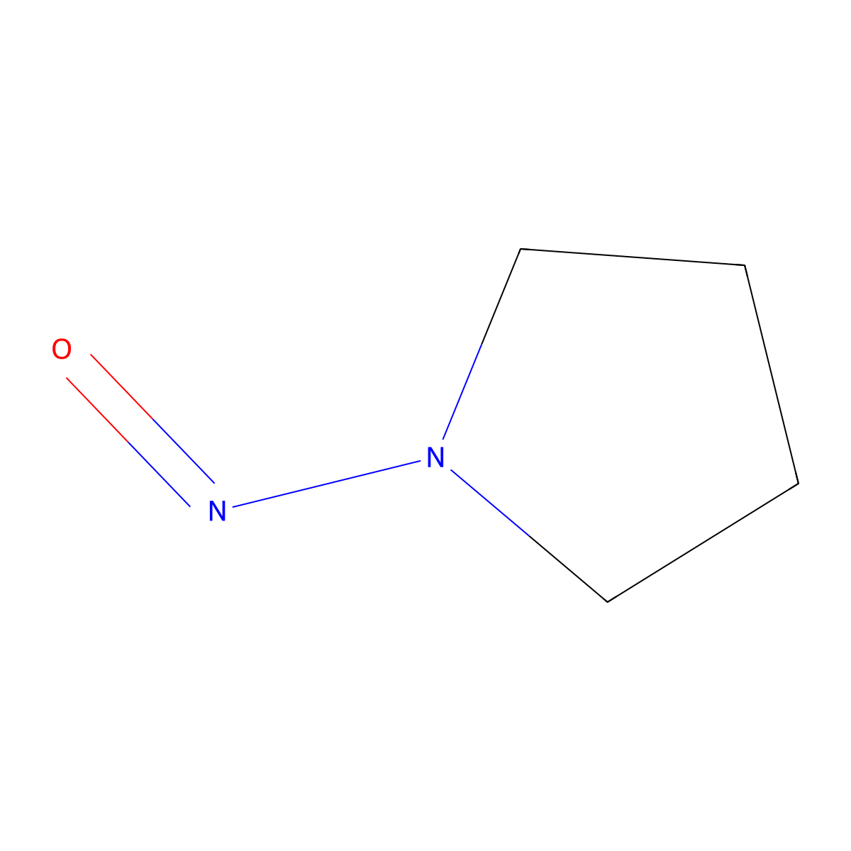 N-Nitrosopyrrolidine molecular structure, CAS 35884-45-8