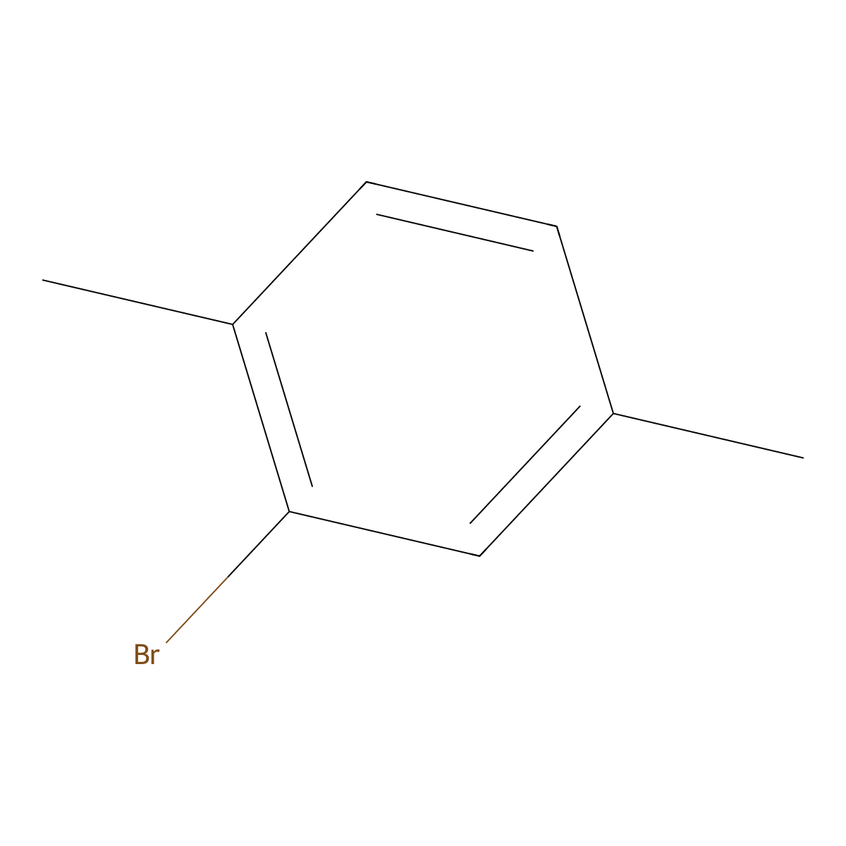 Benzene, 2-bromo-1,4-dimethyl- molecular structure, CAS 35884-77-6