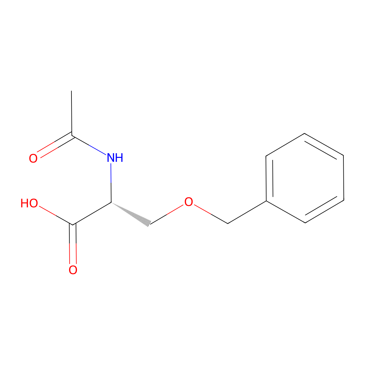 N-Acetyl-O-benzyl-D-serine molecular structure, CAS 35886-79-4