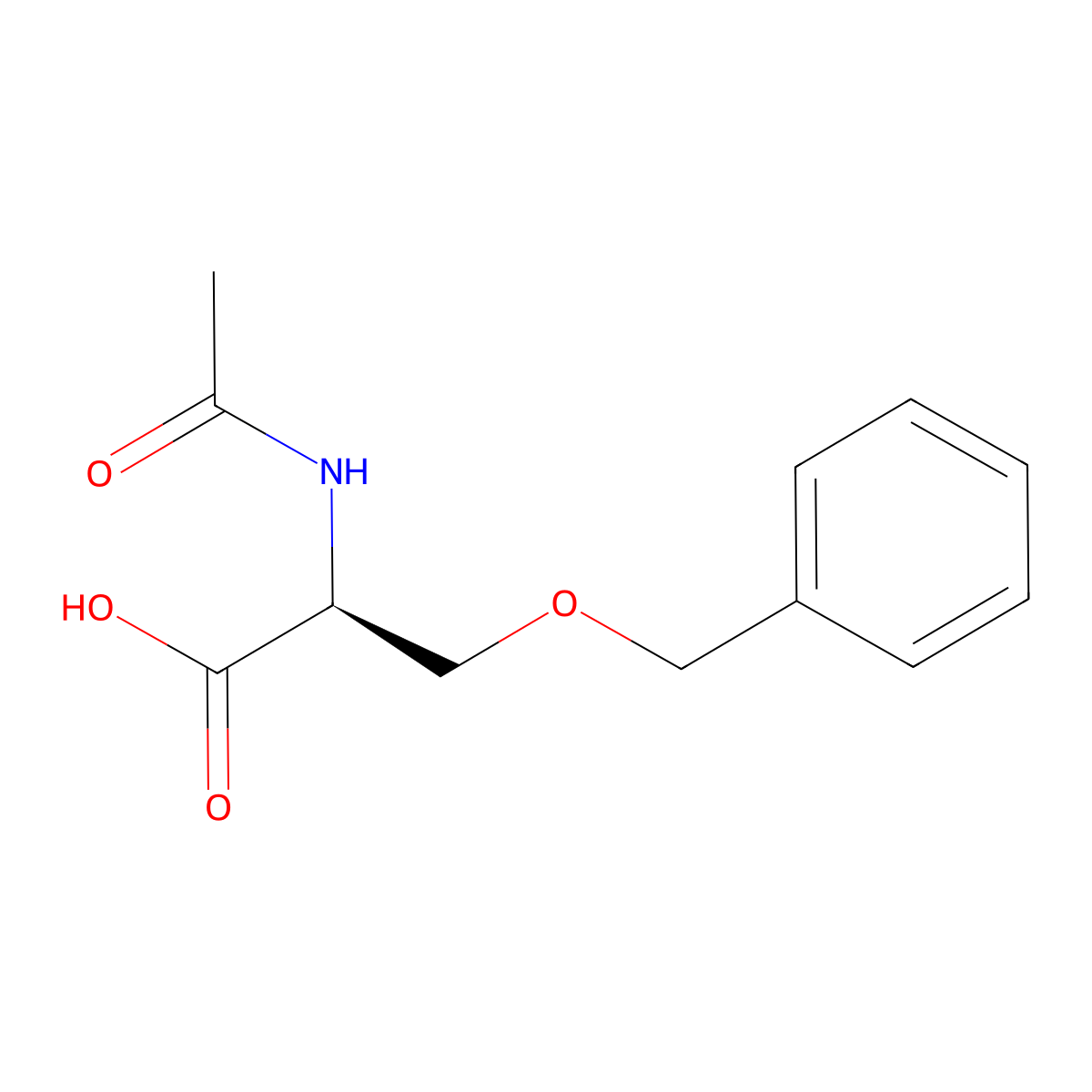(S)-2-Acetamido-3-(benzyloxy)propanoic acid molecular structure, CAS 35886-80-7