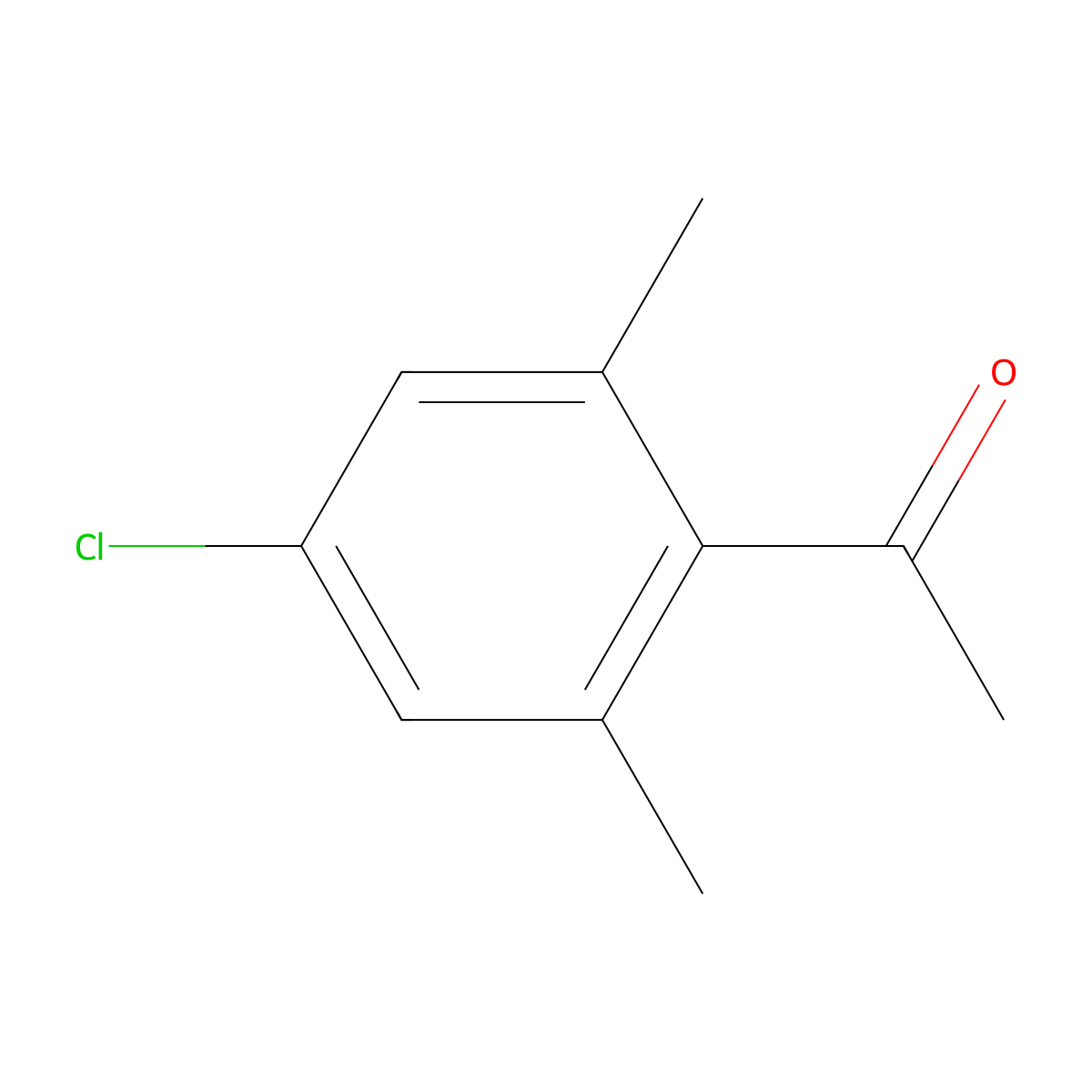 1-(4-Chloro-2,6-dimethylphenyl)ethanone molecular structure, CAS 35887-71-9