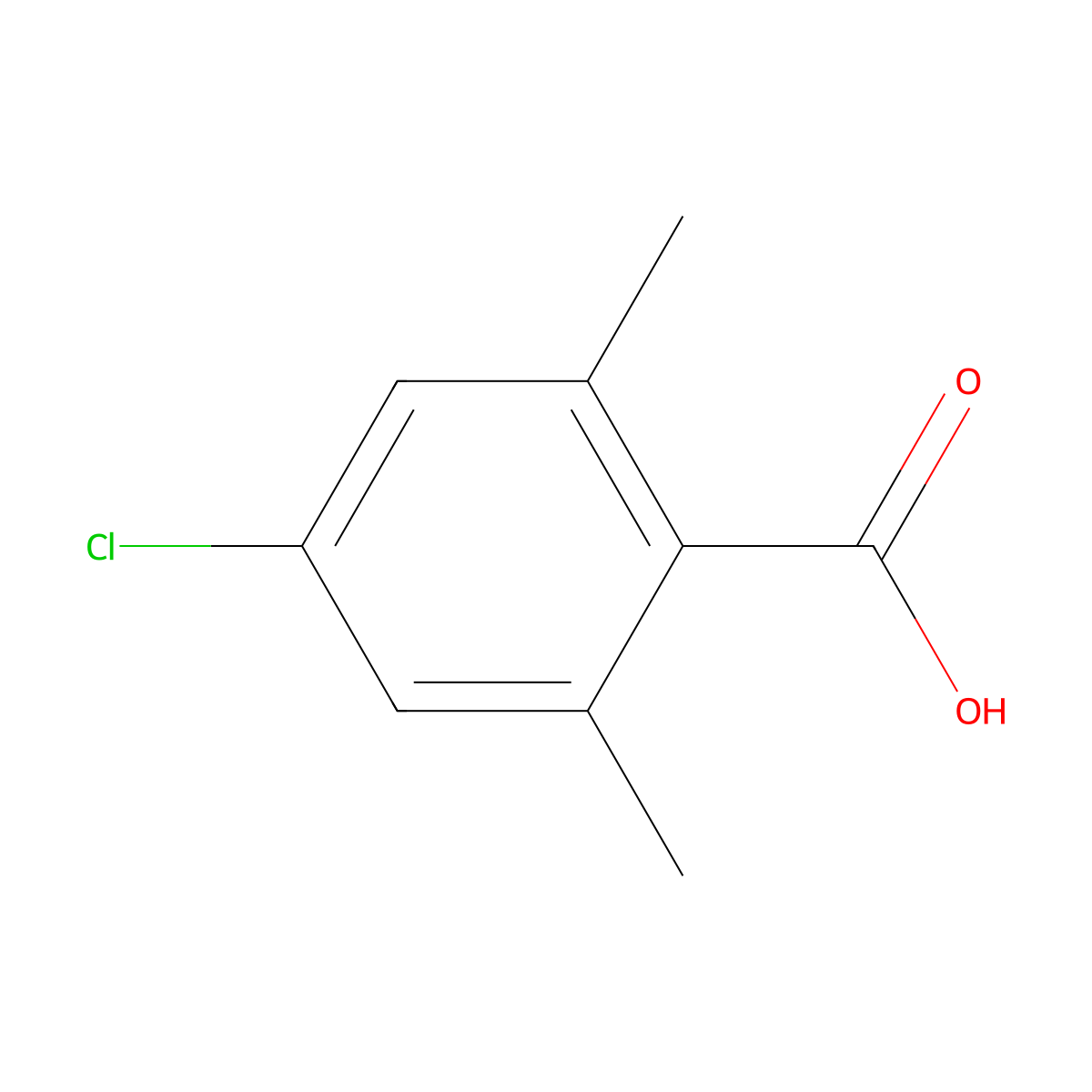 4-Chloro-2,6-dimethylbenzoic acid molecular structure, CAS 35887-72-0