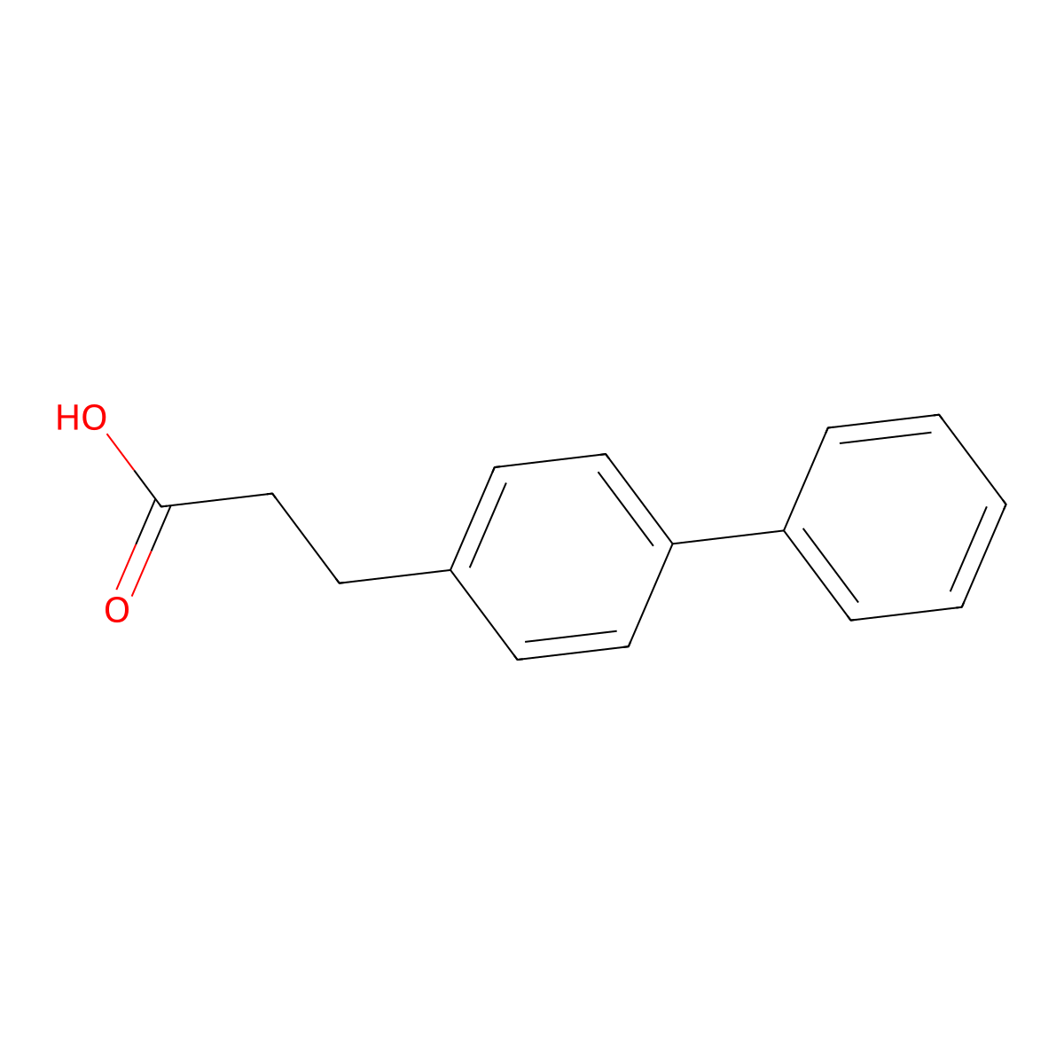 2(4-Biphenyl)propionic acid molecular structure, CAS 35888-99-4