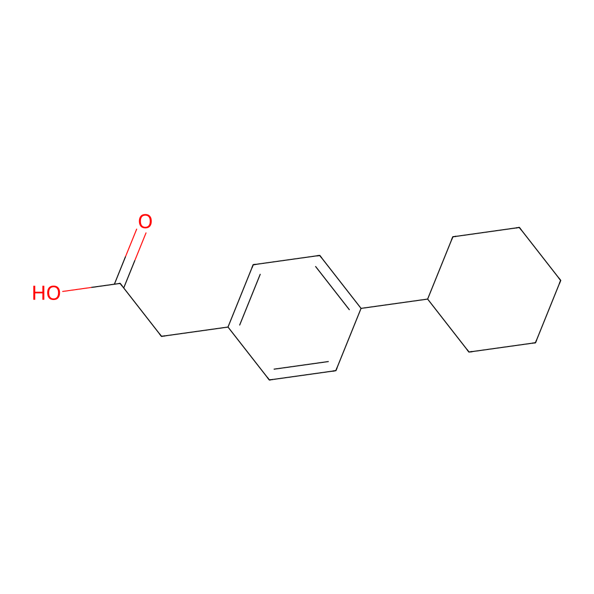 4-Cyclohexylphenylacetic acid molecular structure, CAS 35889-00-0