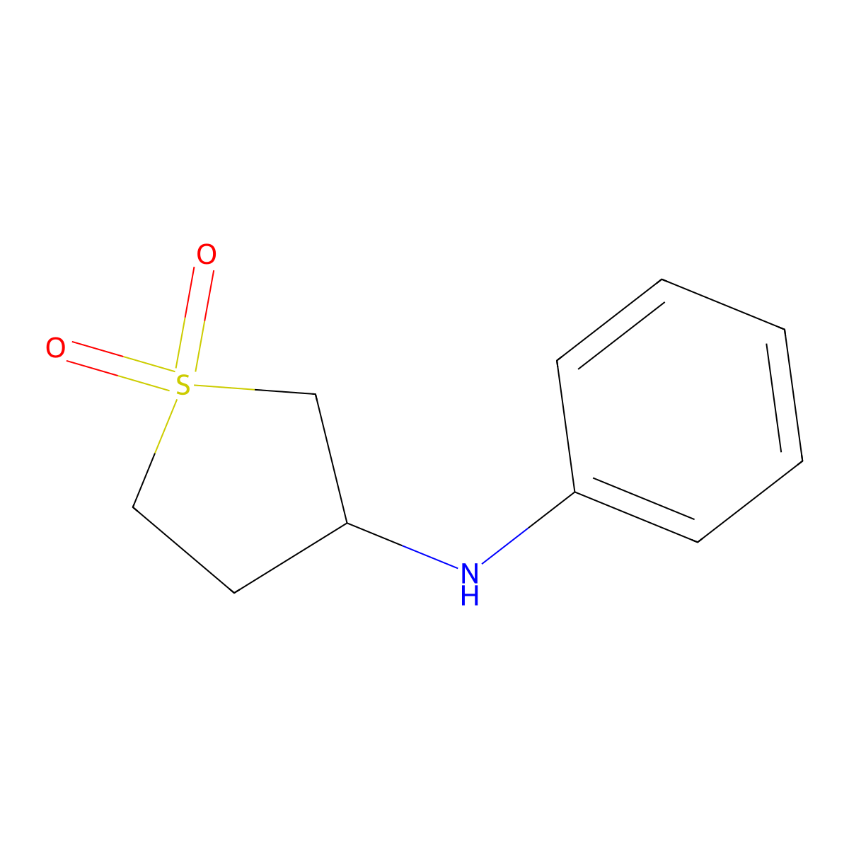3-Anilino-1lambda~6~-thiolane-1,1-dione molecular structure, CAS 35889-69-1
