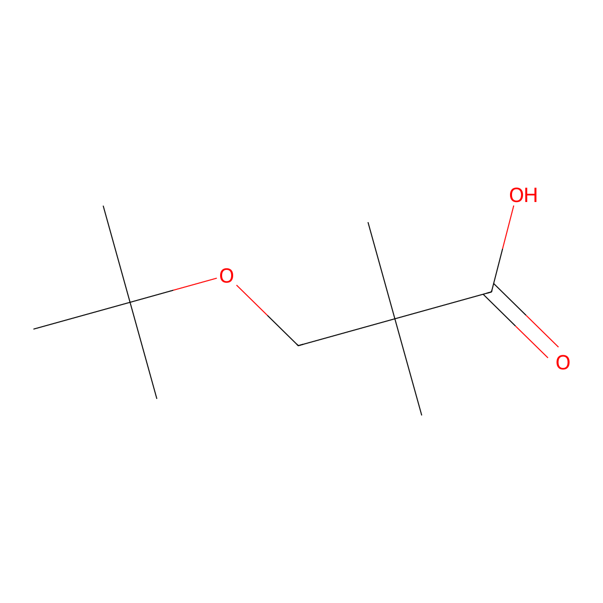 3-(Tert-butoxy)-2,2-dimethylpropanoic acid molecular structure, CAS 35889-98-6