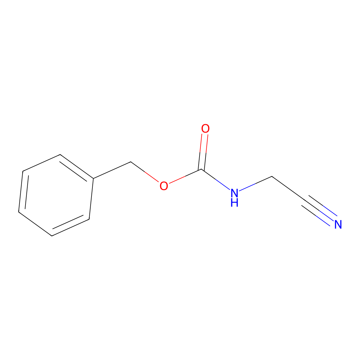 Benzyl Cyanomethylcarbamate molecular structure, CAS 3589-41-1