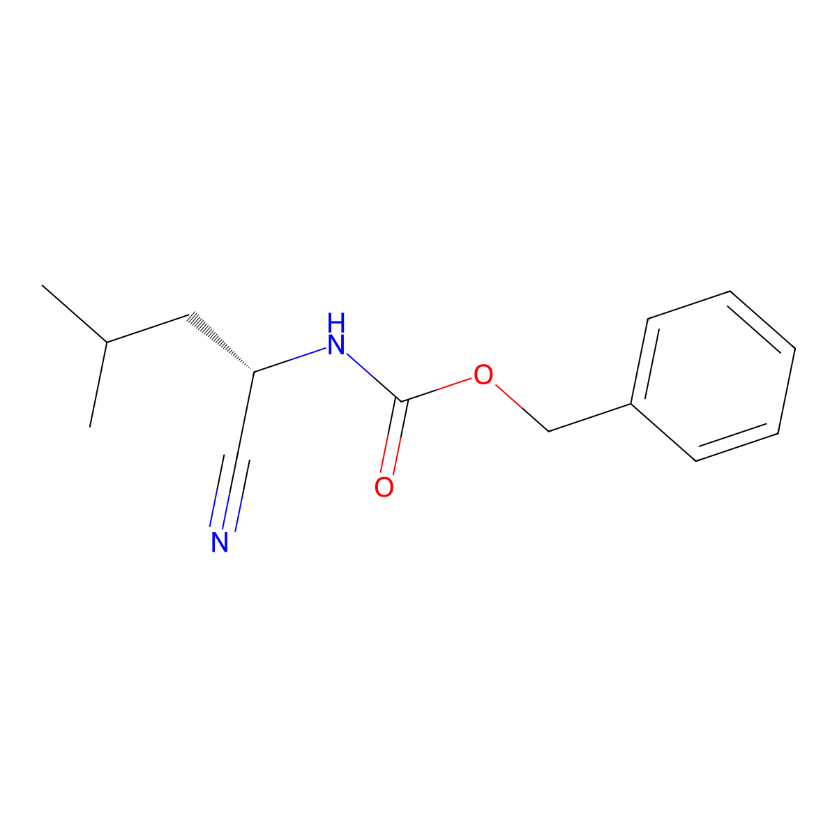 (S)-Benzyl (1-cyano-3-methylbutyl)carbamate molecular structure, CAS 3589-42-2