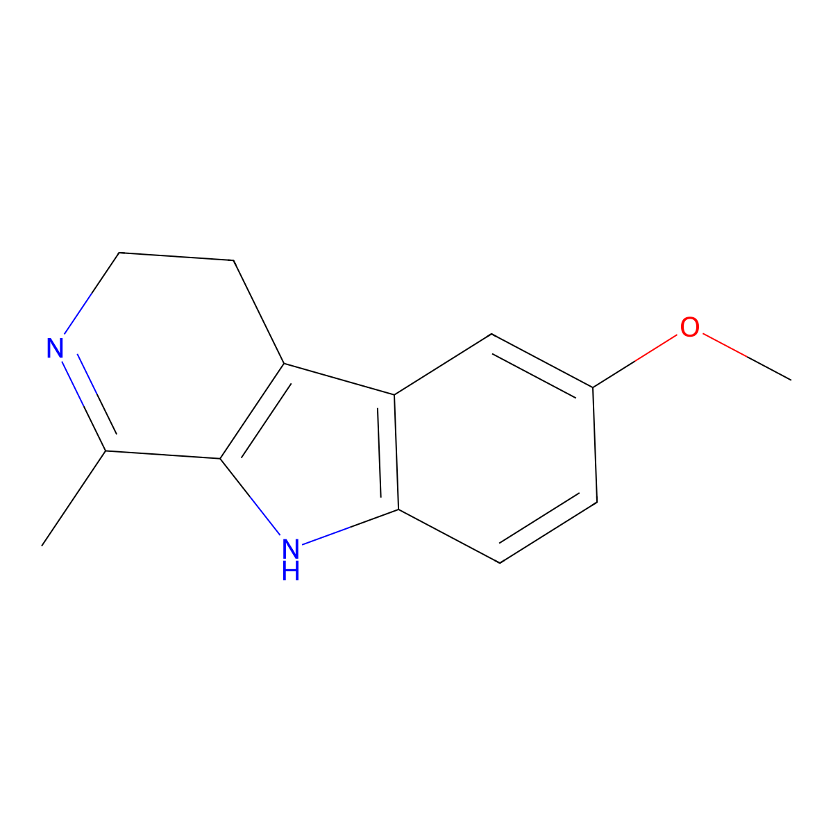 6-Methoxyharmalan molecular structure, CAS 3589-73-9