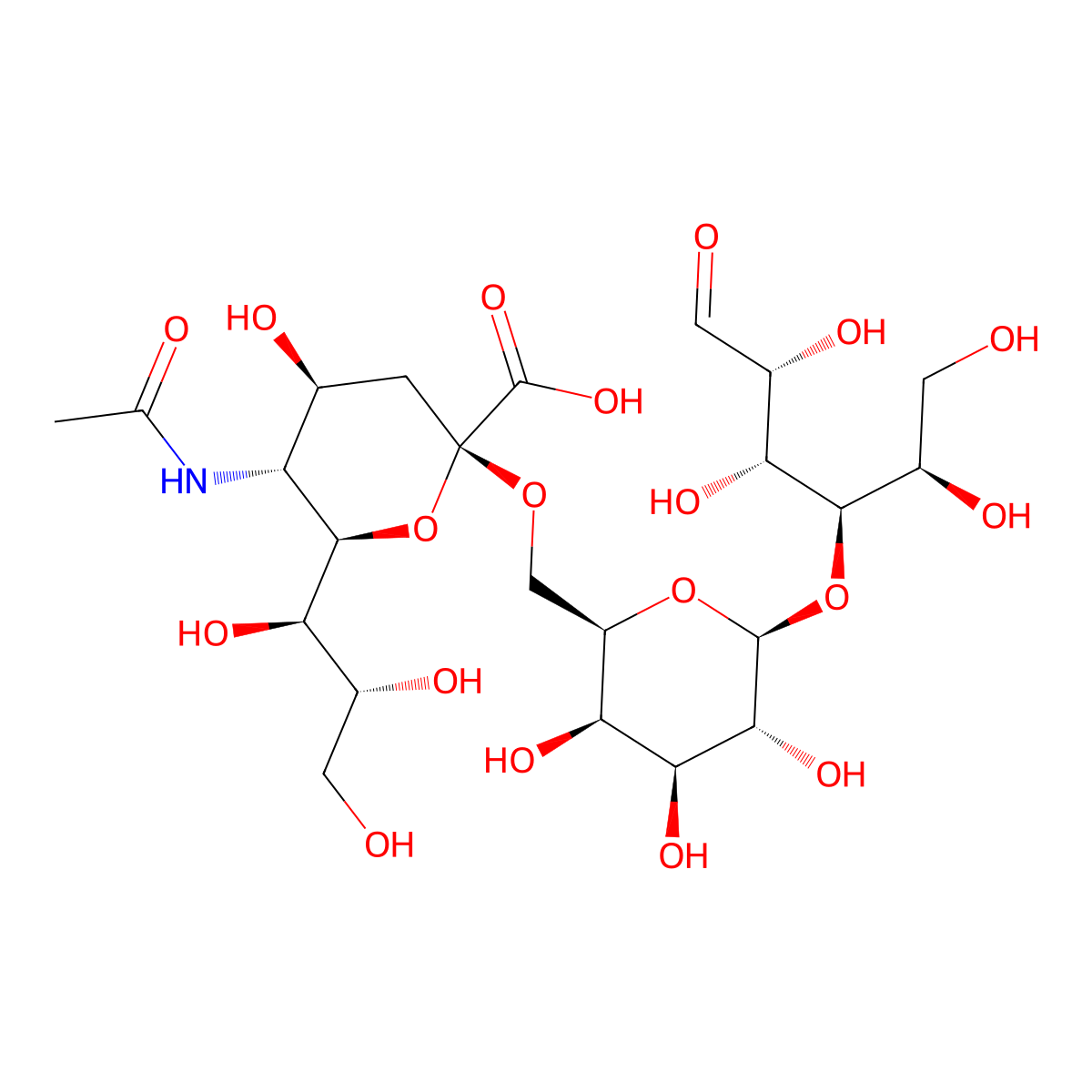 6'-Sialyllactose molecular structure, CAS 35890-39-2