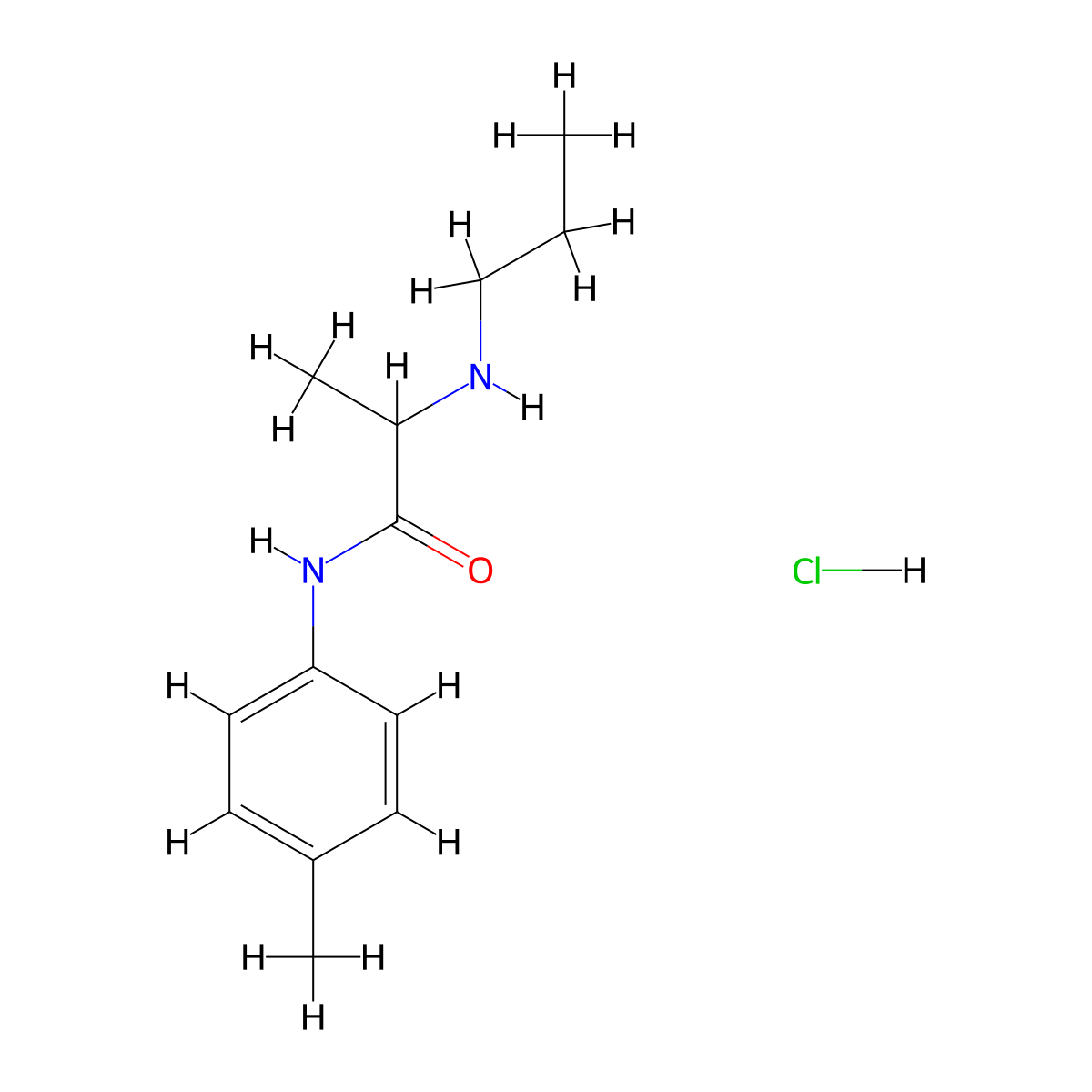 2-(Propylamino)-N-(p-tolyl)propanamide hydrochloride molecular structure, CAS 35891-99-7