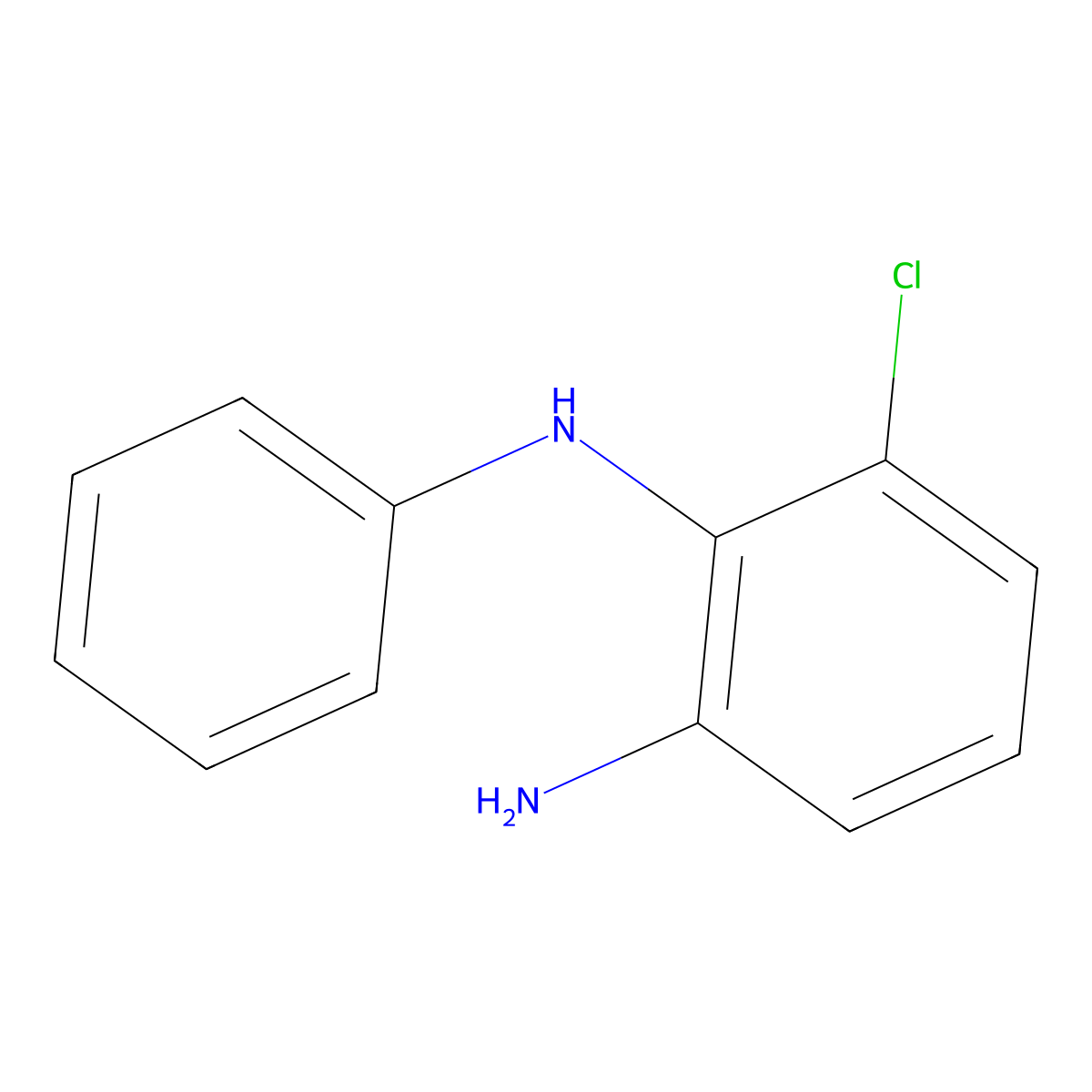 3-Chloro-N2-phenylbenzene-1,2-diamine molecular structure, CAS 35892-66-1
