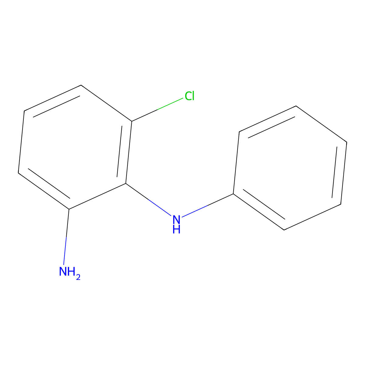 3-Chloro-N2-phenylbenzene-1,2-diamine molecular structure, CAS 35892-66-1