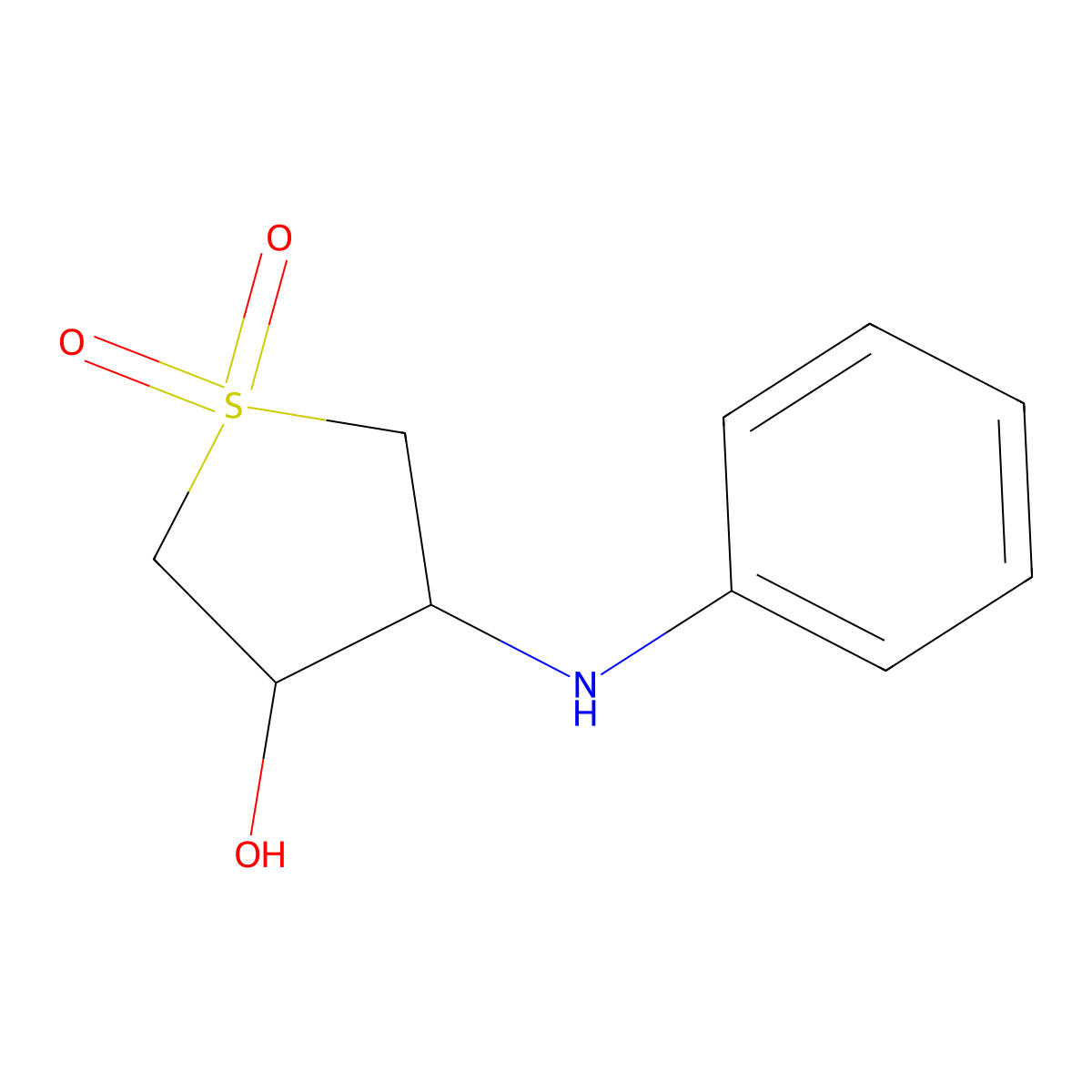4-Anilinotetrahydro-3-thiophenol 1,1-dioxide molecular structure, CAS 35895-26-2