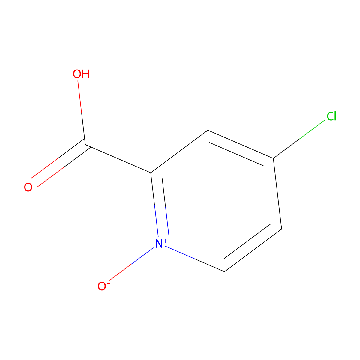 2-Pyridinecarboxylic acid, 4-chloro-, 1-oxide molecular structure, CAS 35895-54-6