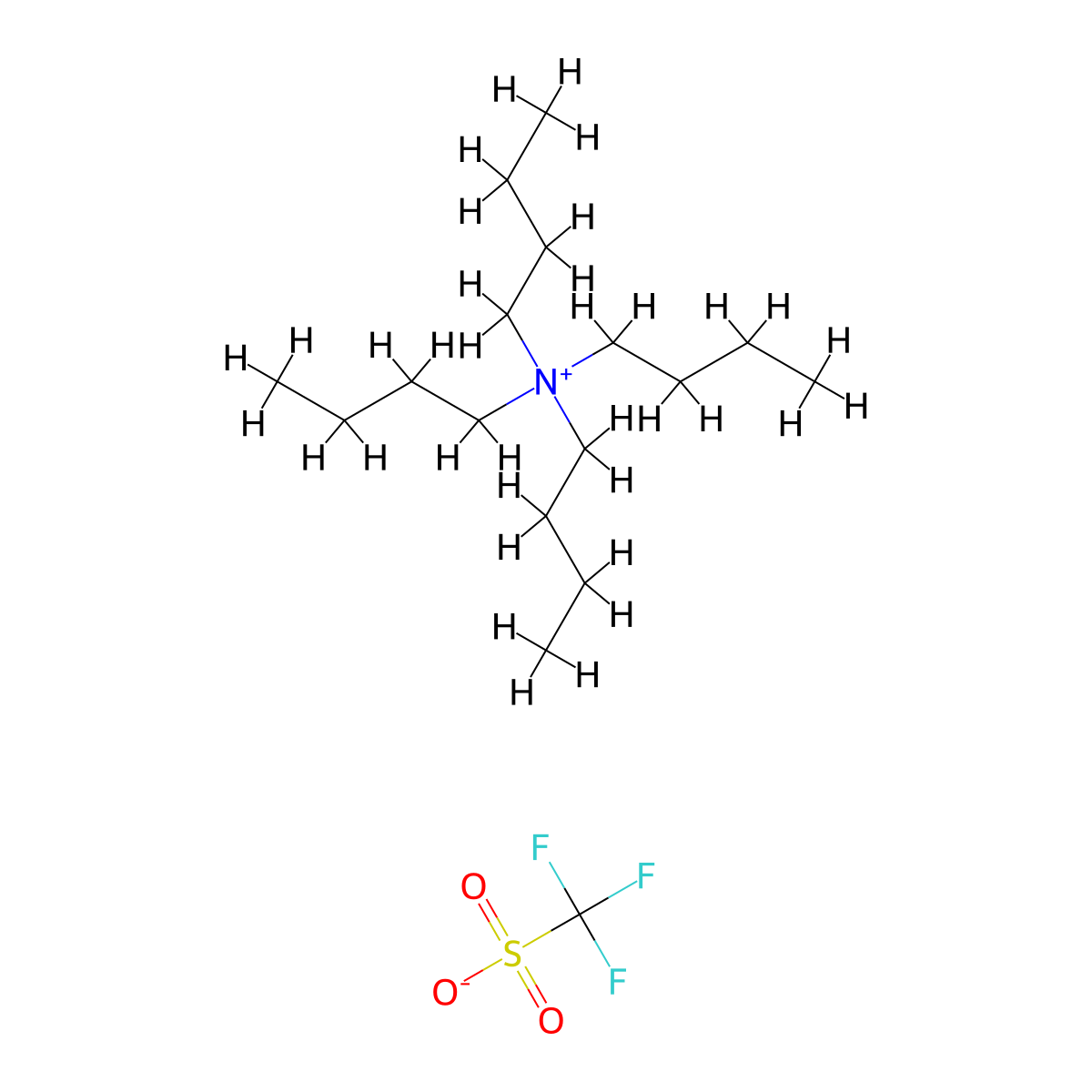 Tetrabutylammonium Trifluoromethanesulfonate molecular structure, CAS 35895-70-6