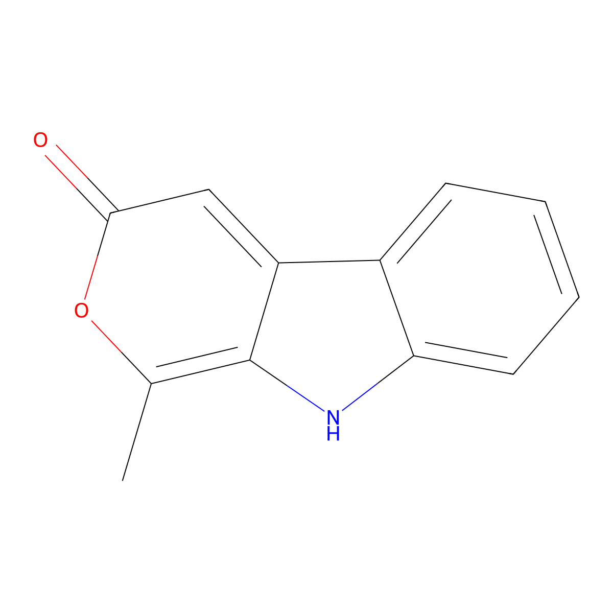 1-Methylpyrano[3,4-b]indol-3(9H)-one molecular structure, CAS 35896-53-8