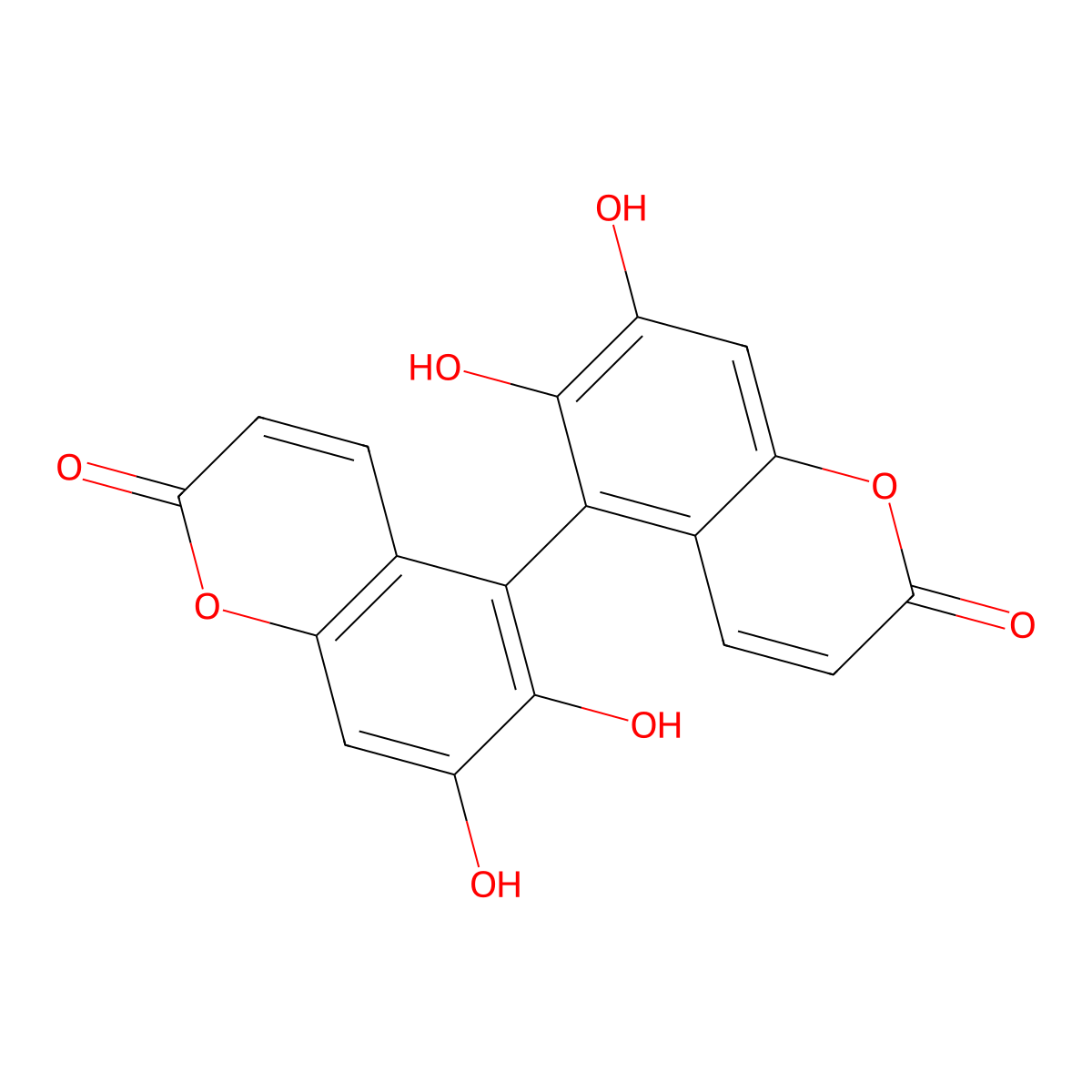 Euphorbetin molecular structure, CAS 35897-99-5
