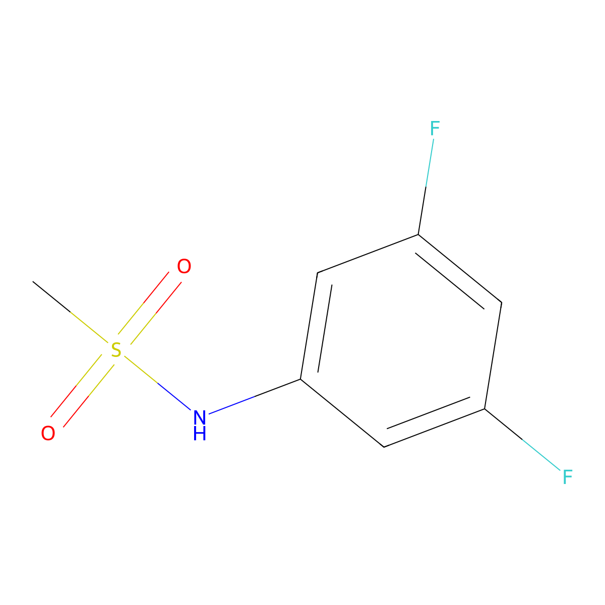 N-(3,5-difluorophenyl)methanesulfonamide molecular structure, CAS 358971-48-9
