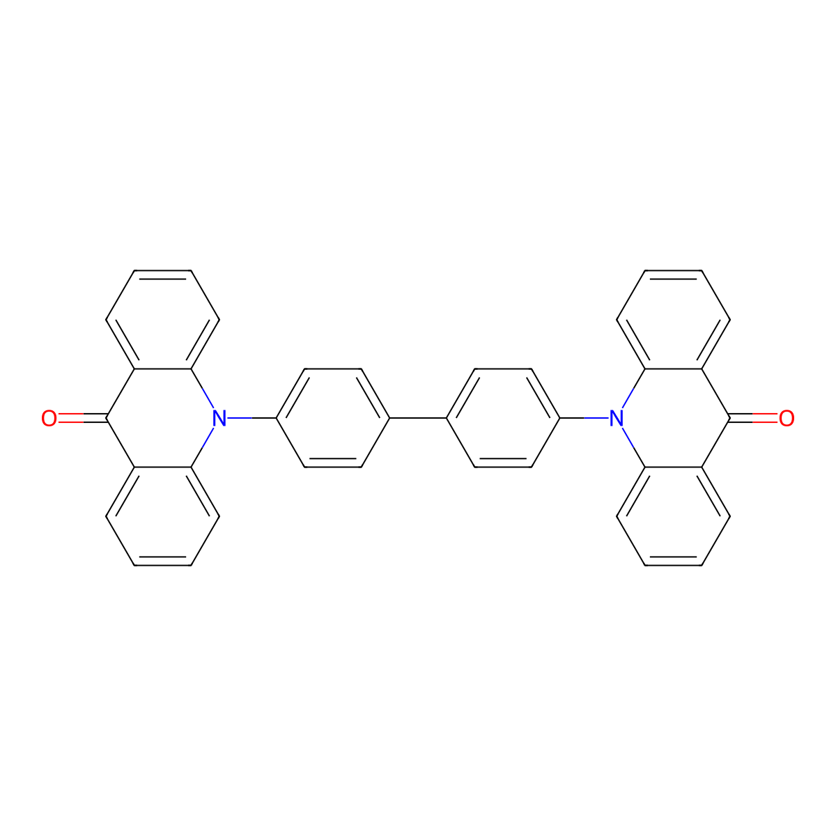 10-[4'-(9-Oxo-9,10-dihydroacridin-10-yl)-[1,1'-biphenyl]-4-yl]-9,10-dihydroacridin-9-one molecular structure, CAS 358972-75-5