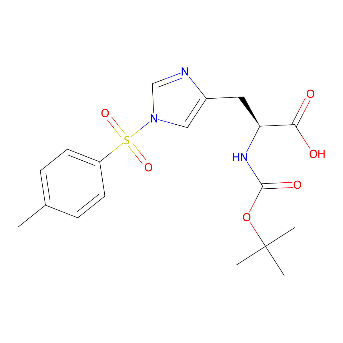 Boc-His(Tos)-OH molecular structure, CAS 35899-43-5