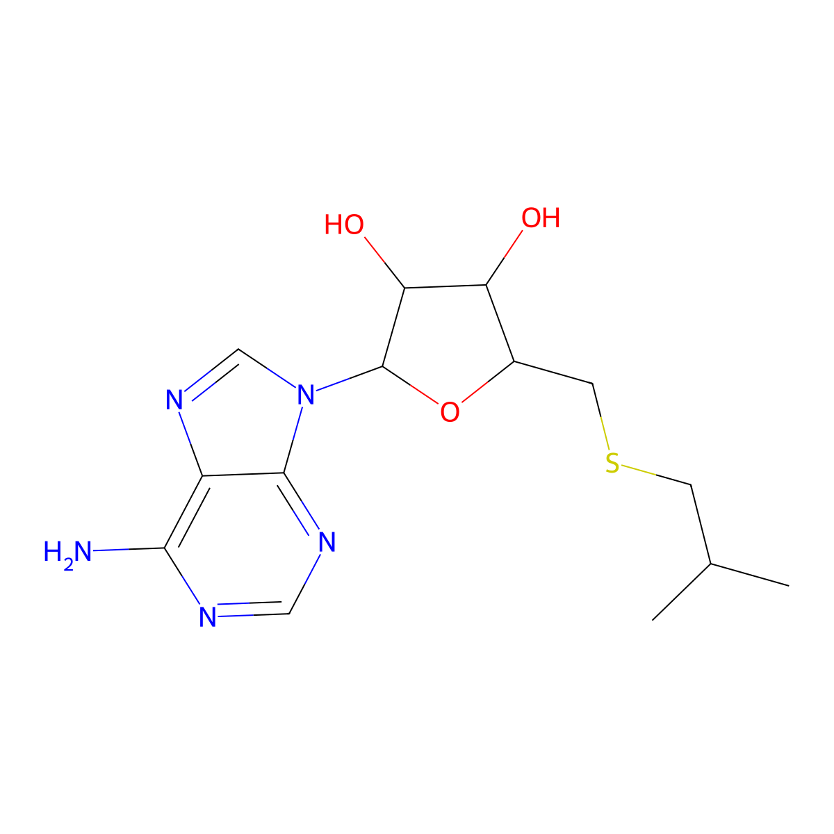 5'-deoxy-5'-S-isobutylthioadenosine molecular structure, CAS 35899-54-8
