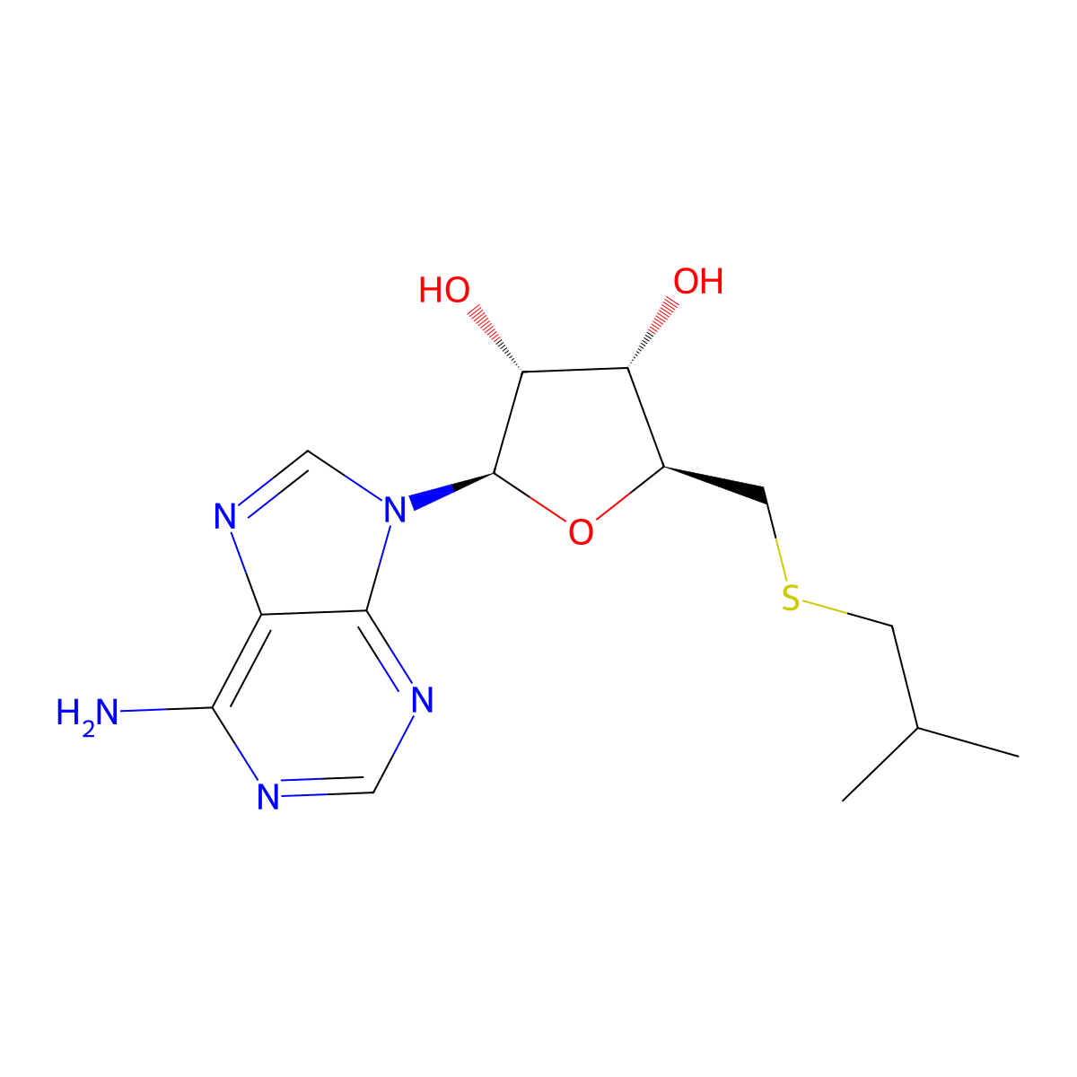 5'-deoxy-5'-S-isobutylthioadenosine molecular structure, CAS 35899-54-8