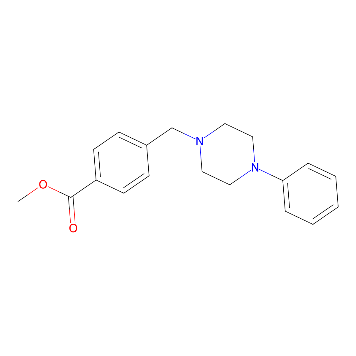 Methyl4-[(4-phenylpiperazin-1-yl)methyl]benzoate molecular structure, CAS 358991-35-2